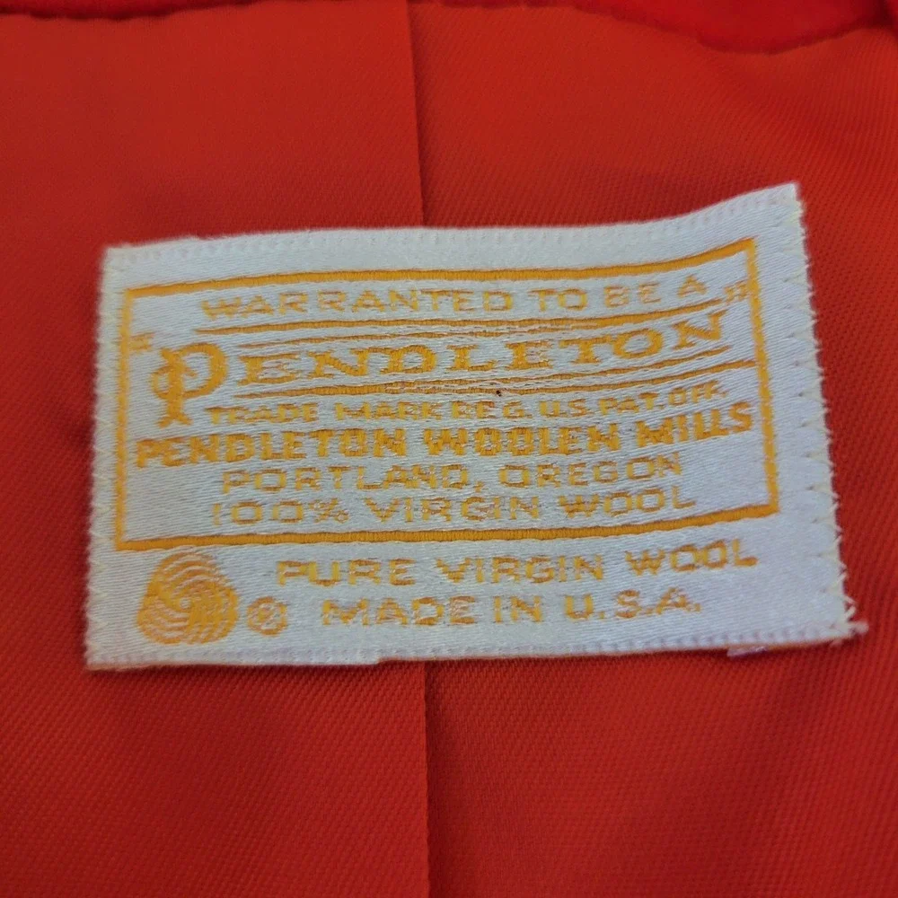 Pendleton 12 Red‎ Virgin Wool Formal Blazer Jacket Twee Academia Preppy